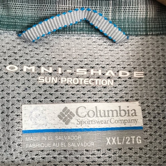 Columbia Omni-Shade Sun Protection Plaid Short Sleeve Shirt Size XXL 2TG - Picture 3 of 10